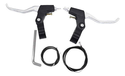 Juego De Cables Y Palanca De Freno De Bicicleta Plateado