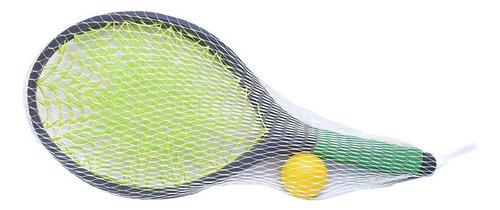 Juego De Tenis Playero Raquetas Mas Pelota Infantil Tenis Color Verde