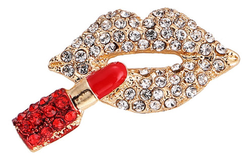 Broche De Labios Para Bufanda, Broche Rojo Para Mujer,