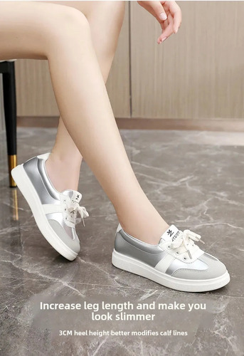 Zapatillas Blancas Para Mujer, Zapatos Deportivos Con Cordones En La Parte Superior De Malla