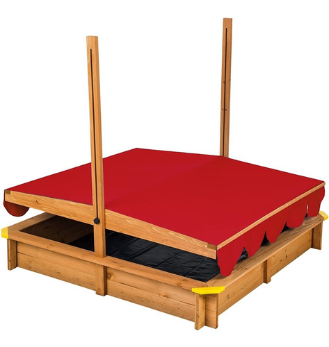 Arenero Con Techo Regulable De Madera Infantil Para Niños