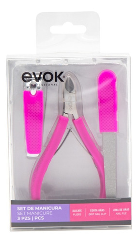 Imagen 1 de 2 de Set Manicure Pedicure Corta Cutícula Uñas Lima Estuche Kit