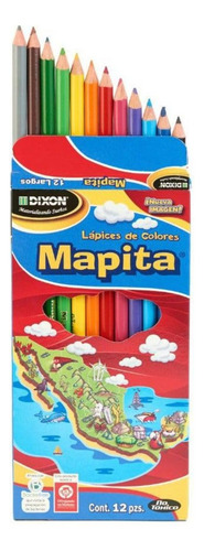 5 Cajas De Colores Mapita Con 12 Largos Marca Dixon Pack