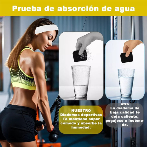 . 6pzs Banditas Deportivas Cabeza Diadema Absorbe El Sudor