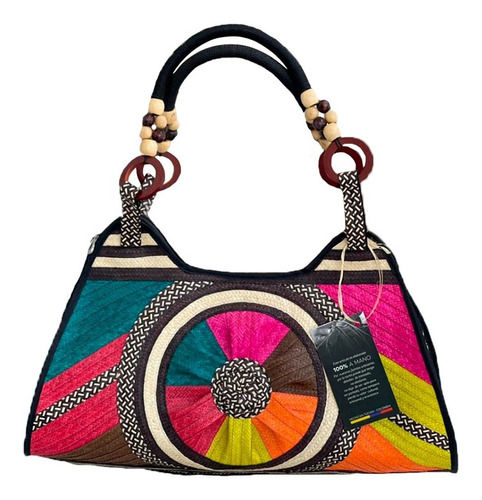 Bolso De Mano Exclusivo Artesanal Diseño Arcoiris