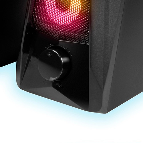 Imagen 2 de 2 de Parlantes Estéreo Gamer Led 2.0 Xtech Xts-130 Incendo