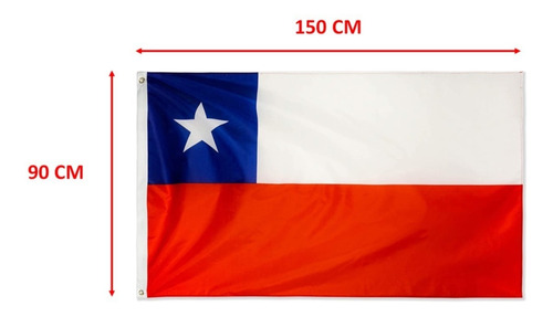 Bandera Chilena Banderas De Chile Banderas Chile 90 X 150 | Cuotas sin  interés
