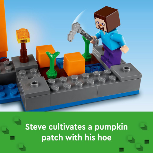 Lego Minecraft The Pumpkin Farm 21248 Building Toy, Acción P