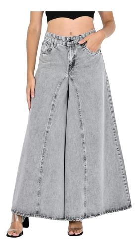 Jean Palazzo Wide Leg Denim Súper Ancho Calce Perfecto