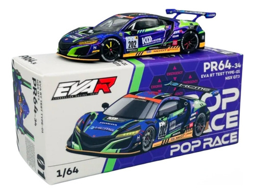 Miniatura Pop Race Eva Rt Test Type-01 Honda Nsx Gt3