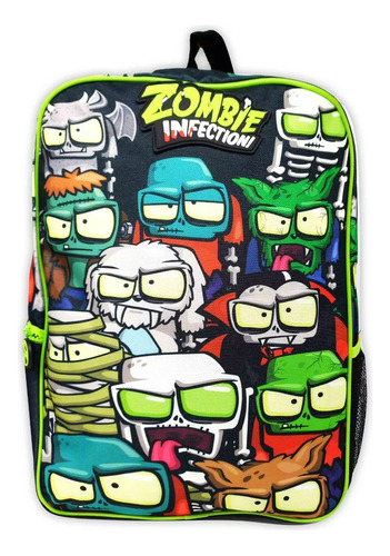 Mochila Escolar Nene Zombie Infection 17  Grande  Acolchada