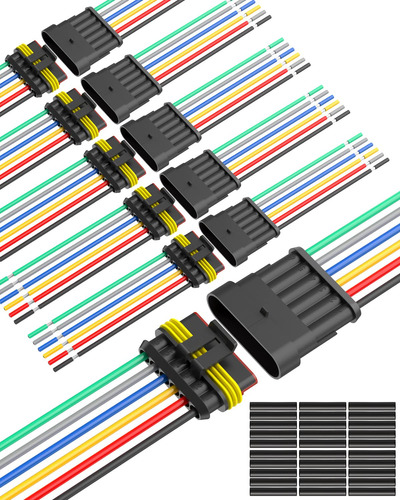 Conector Y Cable Electrico Impermeable Para Auto 6 Pin