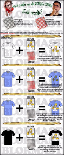 Papel Transfer Blormast 30 Oscuras + 30 Claras A4