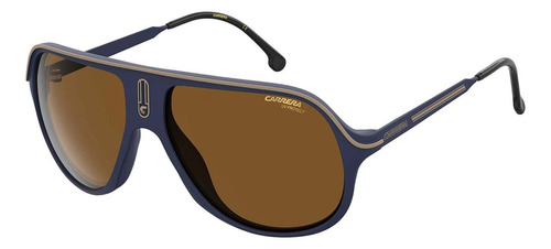 Lentes De Sol Carrera Unisex 204583pjp6270 Color 52028 Color de la lente Gris Oleofobico Color de la varilla Azul Color del armazón Azul