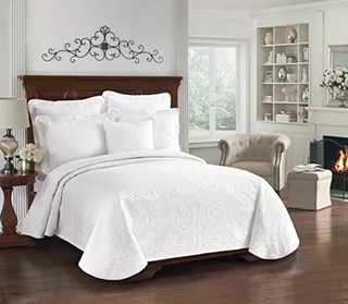 King Bedding Coverlet Cubrecama, Lujoso, En Relieve, ...