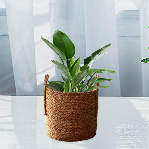 Cesta Tejida Para Macetas, Cesta Para Flores, Cesta De