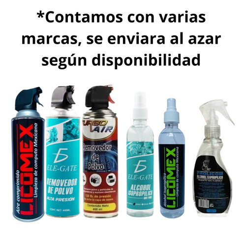 Kit De Limpieza Pc Aire Toallas Húmedas Alcohol Espuma 8 Pz