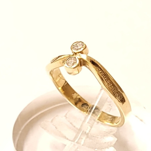 Imagen 5 de 6 de Anillo Oro 18kts Con Cubics 2,0grs N°8 Brumat