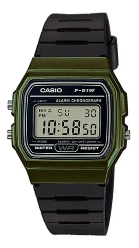 Casio Colección Reloj digital unisex F-91W, Negro