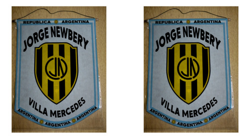 Banderin Grande 40cm Jorge Newbery Villa Mercedes