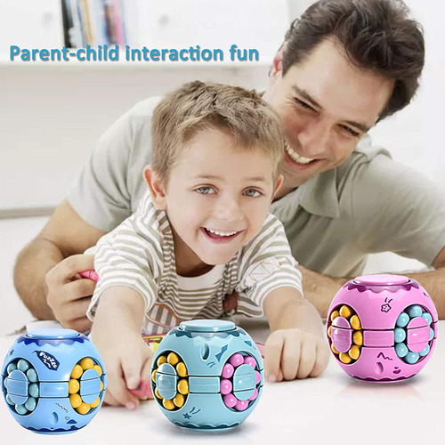 Fidget Ner Bean Infinity Cube, 2 En 1, Giratorio, Para Alivi