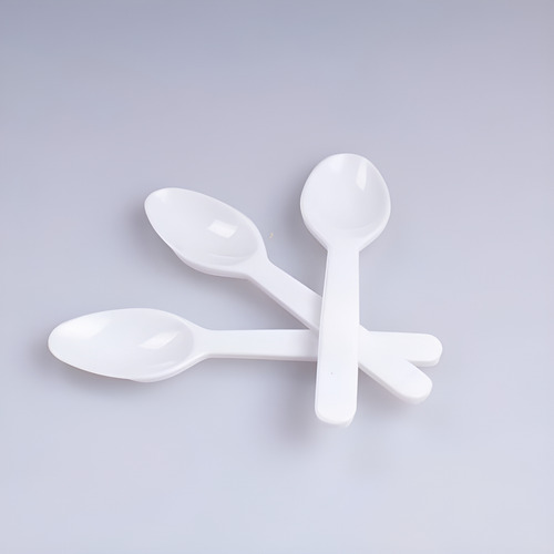 Cuchara Plástica Nevera Desechable Marca Reyma 500 Piezas Mango Blanco