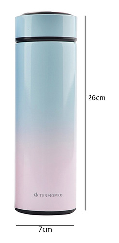 Squeeze Garrafa Térmica Degradê Inox 500ml Termopro