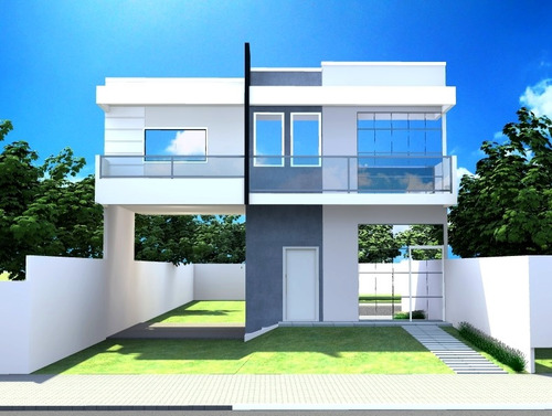 Projeto Arquitetônico Sobrado Vp 4quartos 112m² Lote 10x12,5