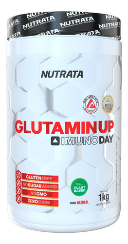 Glutamina Glutamin Up Imuno Day 1000g Natural | Nutrata Sabor Without flavor