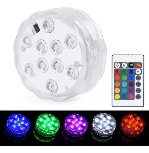 Luz Led Rgb Sumergible Para Piscina Con Control Lampara