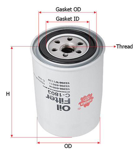 Filtro Aceite Nissan Sentra Diesel 720 2.7 D (107x78.5mm)