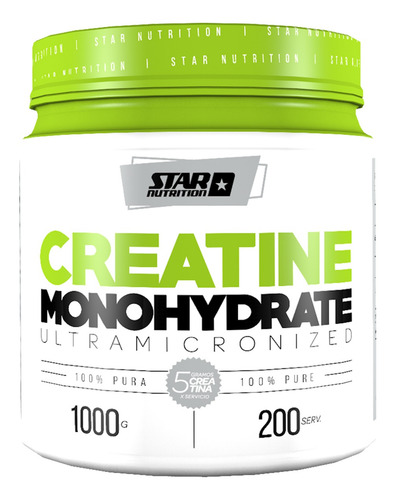 Suplemento en Polvo Star Nutrition Creatine Monohydrate en Pote de 1kg