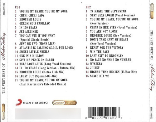 Imagen 2 de 7 de Modern Talking The Very Best Of 2cd Eu Musicovinyl