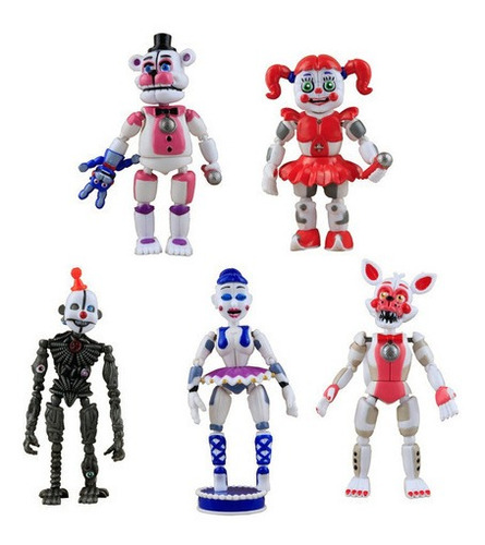 5 X Figurita De Juguete Kit De Marionetas De Animatronics Five Nights At Freddys Security
