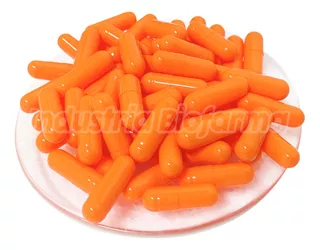 Mil Capsulas Vacias De Gelatina #0 Naranja Coral Juntas