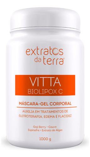 Vitta Biolipox C Máscara Gel 1000g Extratos Da Terra