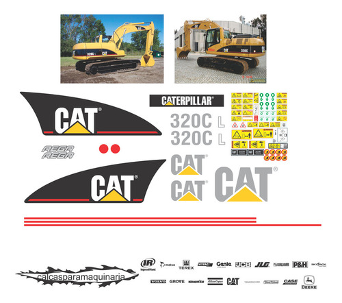 Kit De Calcas De Restauración Para Cat 320 Cl Vja