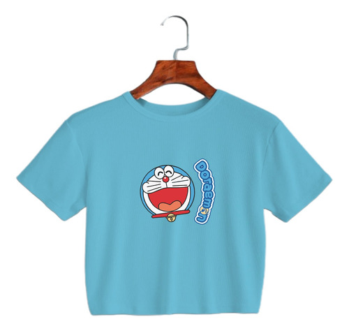 Crop Top Celeste Niña - Doraemon Anime Retro