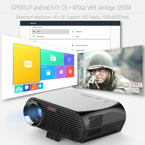 Proyector Vivibright Gp100up Android 63500 Lúmenes Wifi Lan