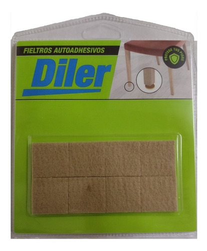 Protector De Fieltro Autoadhesivo 2,5x2,5 Cm 8u Beige Diler Beige
