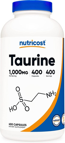Taurina Aminoacido Antioxidante 400 Capsulas Eg Tt41