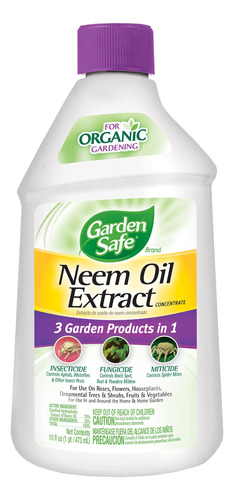 Garden Safe Aceite De Neem, 10 Onzas Liquidas, Caja Paquete 