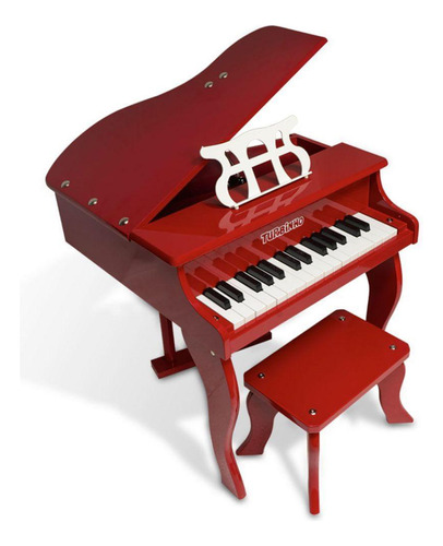 Piano Turbo Infantil 30k Teclas Turbinho Vermelho