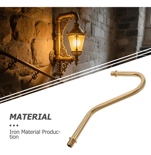 2pcs Diy Lamp Down Rod: Copper-plated Curved Lamp Stem | MercadoLivre