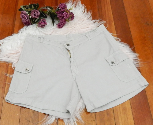Bermuda Tipo Short Color Gris Talle M De Mujer