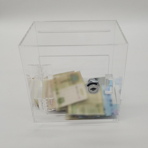 Caixa De Sugestão De Caixa De Doação Acrílica Com 2