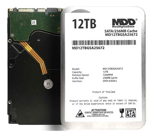 Mdd Disco Duro Interno De Escritorio De 12tb Rpm Sata 6gb/s.