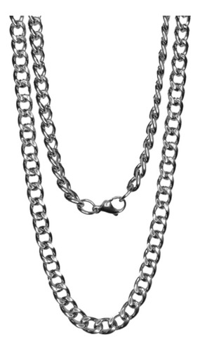 Collar Color Plateado Basico Corte Cartier Acero Inoxidable