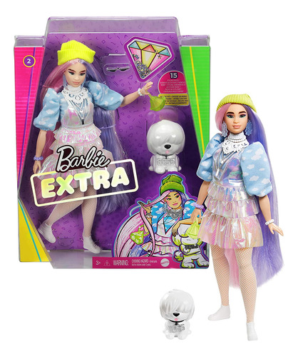 Amplificador Barbie Extra Doll De 2 Pulgadas Con Aspecto Rel