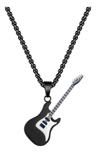 Figedy Collar Con Colgante De Guitarra Personalizado De Acer